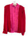 Tuckernuck Size Medium Red & Pink Polyester Long Sleeve Standing Collar Top Red & Pink / Medium