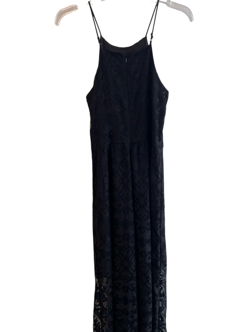 Gianni Bini Size 4 Black Nylon & Polyester Sleeveless Back Zip Half Lined Dress Black / 4