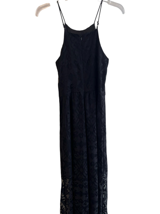 Gianni Bini Size 4 Black Nylon & Polyester Sleeveless Back Zip Half Lined Dress Black / 4