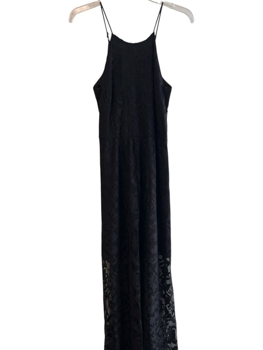 Gianni Bini Size 4 Black Nylon & Polyester Sleeveless Back Zip Half Lined Dress Black / 4