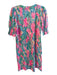 Lilly Pulitzer Size Medium Pink, Green & Blue Cotton Abstract Floral Dress Pink, Green & Blue / Medium
