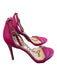 Sam Edelman Shoe Size 6.5 Hot Pink Leather open toe Ankle Buckle High Heel Shoes Hot pink / 6.5