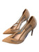 Aqua Shoe Size 7 Tan Suede Mesh Accent Pointed Toe High Heel Pump Shoes Tan / 7