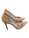 Aqua Shoe Size 7 Tan Suede Mesh Accent Pointed Toe High Heel Pump Shoes Tan / 7