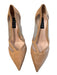 Aqua Shoe Size 7 Tan Suede Mesh Accent Pointed Toe High Heel Pump Shoes Tan / 7