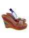 Kurt Geiger Shoe Size 37 Multi Plastic Double Strap Wedge Platform Shoes Multi / 37
