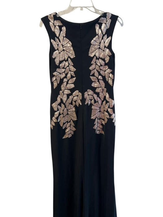Tadashi Shoji Size 6 Black & Bronze Polyester Sleeveless Round Neck Gown Black & Bronze / 6