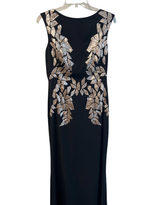 Tadashi Shoji Size 6 Black & Bronze Polyester Sleeveless Round Neck Gown Black & Bronze / 6