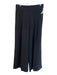 Spanx Size Large Black Polyester Blend Stretch Waist Side Pocket Wide Leg Pants Black / Large