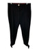 Ted Baker Size 4 Black Cotton Blend Button & Zip Front Rose Gold Detail Pants Black / 4