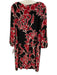 Lauren Ralph Lauren Size 14 Black, Red, White Polyester Long Sleeve Dress Black, Red, White / 14