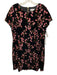 Calvin Klein Size 16 Black, Pink, Gold Polyester embroidered floral Dress Black, Pink, Gold / 16