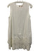 Ted Baker Size 3 White Polyester Crew Neck Sleeveless Back Zip Tiered Dress White / 3
