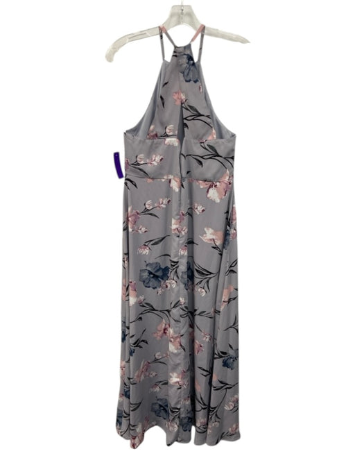 Lulus Size XL Mauve, blue & pink No Fabric Tag Halter Top Keyhole Back Dress Mauve, blue & pink / XL