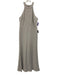 Lulus Size XL Gray Polyester Halter Top Keyhole Back Lace Detail Dress Gray / XL