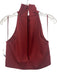 Torn By Ronny Kobo Size L Burgundy Red Rayon Blend Mock Neck Back Zip Top Burgundy Red / L