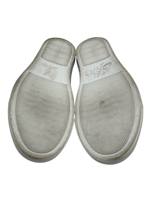 Rene Caovilla Shoe Size 41 White & Iridescent Leather Croc Embossed Sneakers White & Iridescent / 41