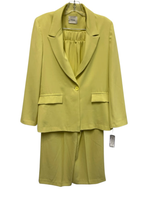 Dixie Size XS/S Yellow Green Polyester Mid Rise Wide Leg Oversize Pant Set Yellow Green / XS/S