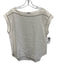 Ann Taylor Size S White Linen Blend Cap Sleeve Cut Out Detail Boat Neck Top White / S