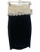 Carol Mignon Size 4 Black & White Strapless Lace Overlay Mini Bolero Dress Set Black & White / 4