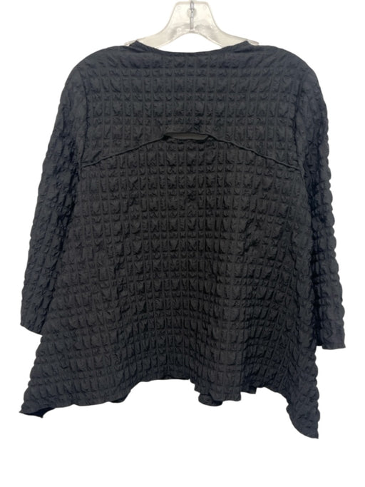 IC by Connie K Size M Black Polyester Long Sleeve Textured Keyhole Back Jacket Black / M