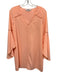 Crosby Size S Peach Pink Polyester Long Bell Sleeve V Neck Shift Mini Dress Peach Pink / S