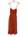 The Great Size 1 Orange Cotton Sleeveless Midi eyelet Tie Back Dress Orange / 1