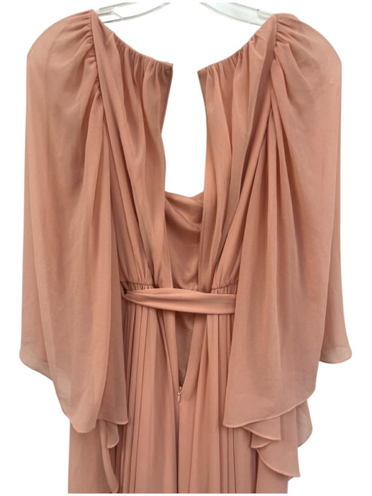 Badgley Mischka Size 2 Blush Pink Missing Fabric Tag Tie Waist Maxi Gown Blush Pink / 2