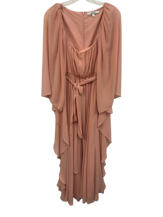 Badgley Mischka Size 2 Blush Pink Missing Fabric Tag Tie Waist Maxi Gown Blush Pink / 2
