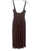 Bardot Size 4 Brown Polyester Sleeveless Pleats Sheer Overlay Midi Dress Brown / 4