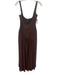 Bardot Size 4 Brown Polyester Sleeveless Pleats Sheer Overlay Midi Dress Brown / 4
