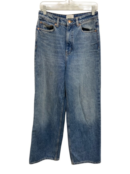 Doen Size 27 Medium Wash Cotton Wide Leg Denim High Rise Zip Fly Jeans Medium Wash / 27