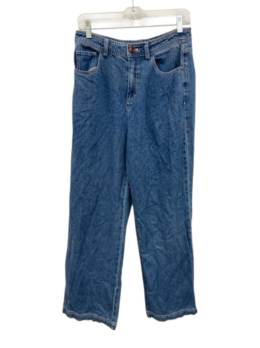 Sea New York Size 6 Medium dark wash Cotton Wide Leg Denim Zip Fly Jeans Medium dark wash / 6