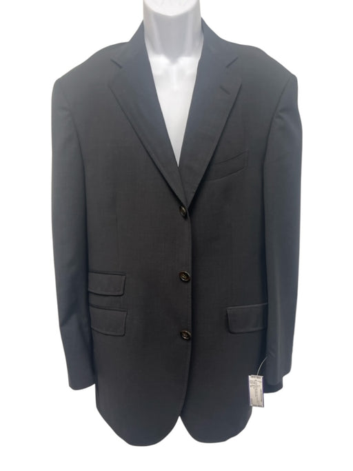 Etro Dark Gray Wool Solid 3 button Men's Suit Dark Gray / 54