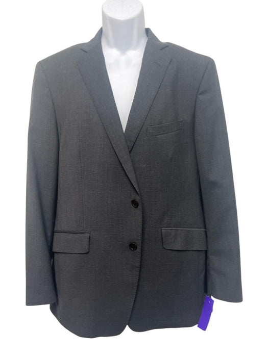 Etro Dark Gray Wool Solid 2 Button Men's Suit Dark Gray / 54