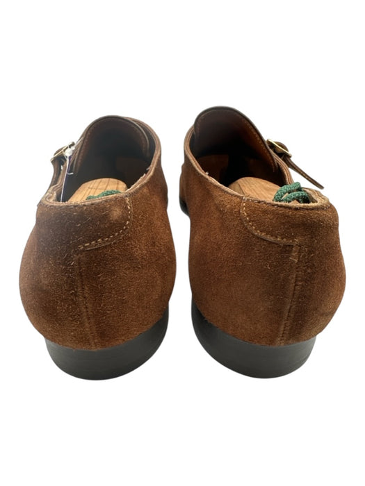Crockett & Jones Shoe Size 10E Brown Suede Solid Single Buckle Dress Men's Shoes Brown / 10E