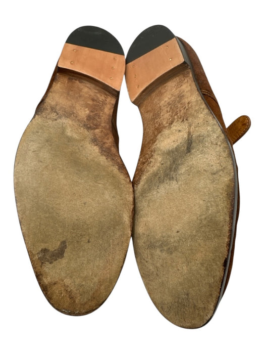 Crockett & Jones Shoe Size 10E Brown Suede Solid Single Buckle Dress Men's Shoes Brown / 10E