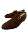 Crockett & Jones Shoe Size 10E Brown Suede Solid Single Buckle Dress Men's Shoes Brown / 10E