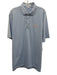 Peter Millar Size L Blue & Orange Synthetic Striped Polo Athleisure Short Sleeve Blue & Orange / L