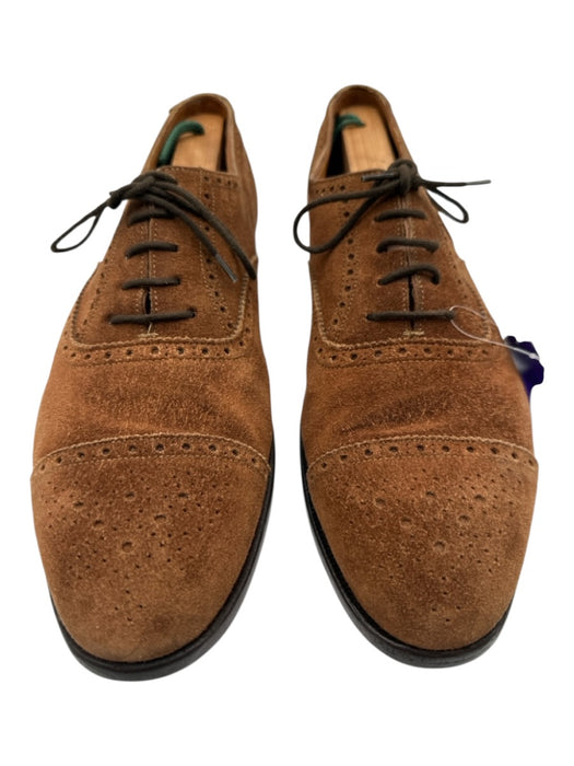 Crockett & Jones Shoe Size 10E Brown Suede Solid Cap Toe Brogue Men's Shoes Brown / 10E