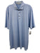 Holderness & Bourne Size XL Blue & White Synthetic Striped Polo Short Sleeve Blue & White / XL