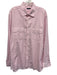 Turtleson Size XL Pink & White Cotton Striped Button Up Men's Long Sleeve Shirt Pink & White / XL
