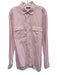Turtleson Size XL Pink & White Cotton Striped Button Up Men's Long Sleeve Shirt Pink & White / XL