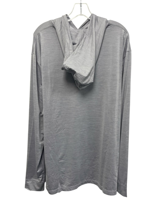 Johnnie O NWT Size XXL Gray Synthetic Heathered Hoodie Men's Long Sleeve Shirt Gray / XXL