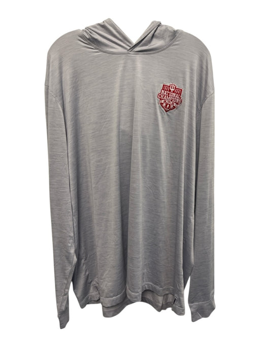 Johnnie O NWT Size XXL Gray Synthetic Heathered Hoodie Men's Long Sleeve Shirt Gray / XXL