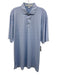 Holderness & Bourne Size XL Blue & White Synthetic Striped Polo Short Sleeve Blue & White / XL