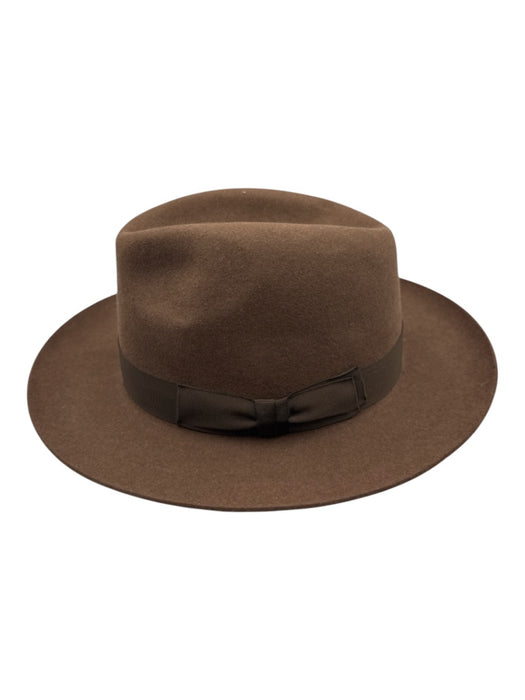 Lock & Co. Brown Fur Felt Solid Fedora Men's Hat Brown