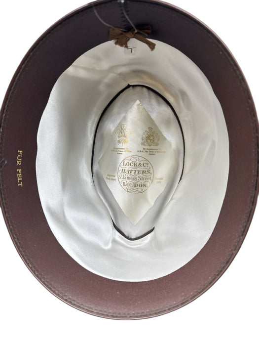 Lock & Co. Brown Fur Felt Solid Fedora Men's Hat Brown