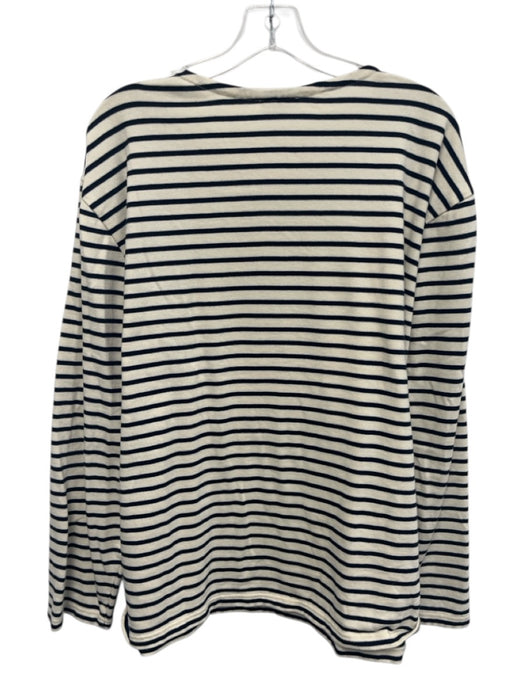 Quaker Marine Supply Size XXL White & Navy Print Cotton Blend Long Sleeve Shirt White & Navy Print / XXL