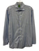 Sid Mashburn Size Est L Blue & White Cotton Micro Gingham Long Sleeve Shirt Blue & White / Est L